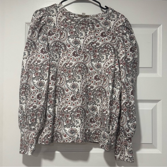 LOFT Tops - LOFT Paisley Sweatshirt-Like Top